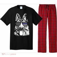 K9 Police Thin Blue Line German Shepherd Patriotic Pajama Set thumb 0