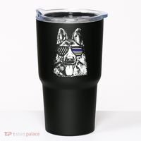 K9 Police Thin Blue Line German Shepherd Patriotic Tumbler thumb 0