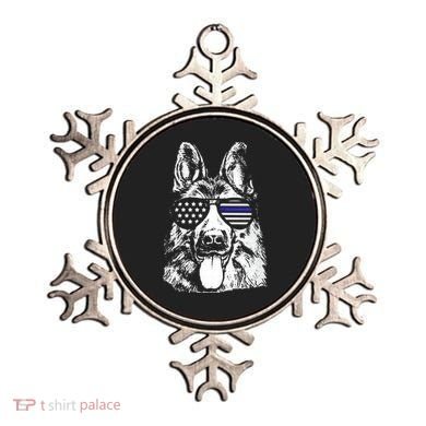 K9 Police Thin Blue Line German Shepherd Patriotic Ornament