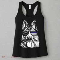 K9 Police Thin Blue Line German Shepherd Patriotic Women's Tank Top thumb 3
