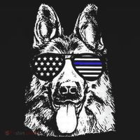 K9 Police Thin Blue Line German Shepherd Patriotic Baby Bodysuit thumb 2
