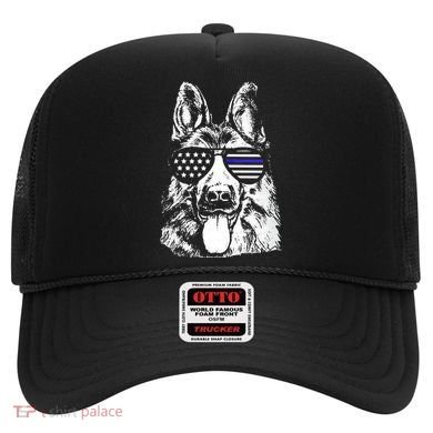 K9 Police Thin Blue Line German Shepherd Patriotic Hat