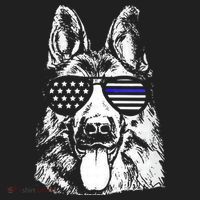 K9 Police Thin Blue Line German Shepherd Patriotic Hat thumb 2