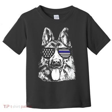 K9 Police Thin Blue Line German Shepherd Patriotic Toddler T-Shirt