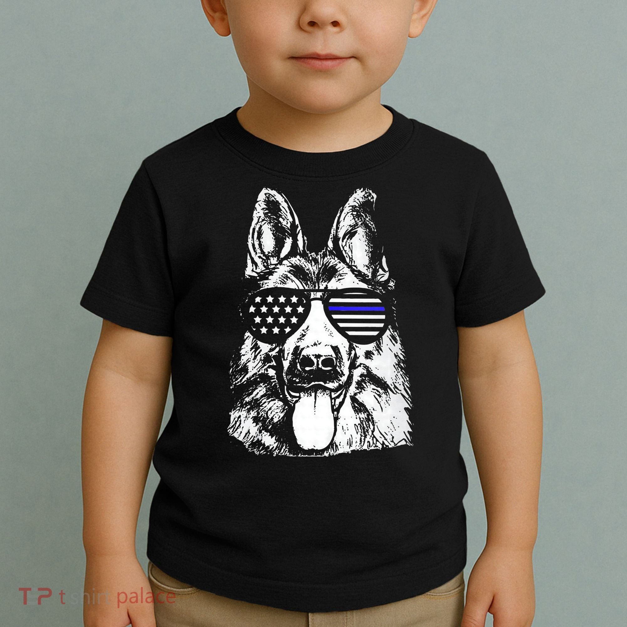 K9 Police Thin Blue Line German Shepherd Patriotic Toddler T-Shirt