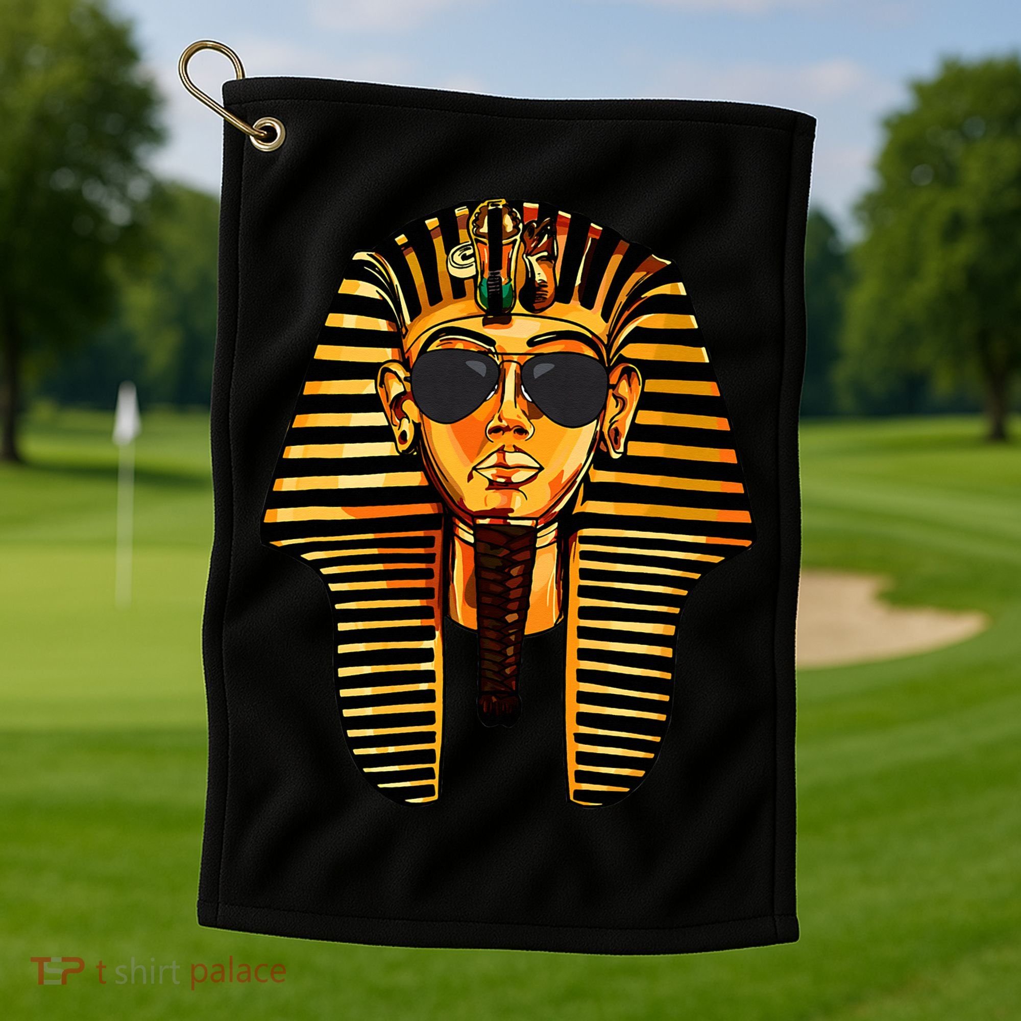 King Pharaoh Tutankhamun Sunglasses King Tut Sunglasses Golf Towel