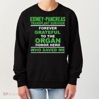 Kidney Pancreas Transplant Survivor Forever Grateful Women's Sweatshirt thumb 0