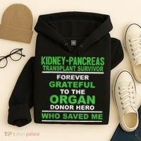 Kidney Pancreas Transplant Survivor Forever Grateful Hoodie thumb 4