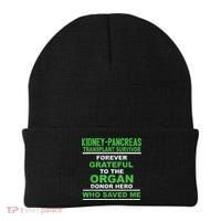 Kidney Pancreas Transplant Survivor Forever Grateful Beanie thumb 0
