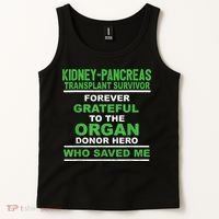 Kidney Pancreas Transplant Survivor Forever Grateful Tank Top thumb 2