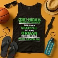 Kidney Pancreas Transplant Survivor Forever Grateful Tank Top thumb 4