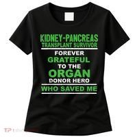 Kidney Pancreas Transplant Survivor Forever Grateful Women's T-Shirt thumb 0