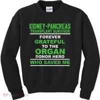 Kidney Pancreas Transplant Survivor Forever Grateful Kids Sweatshirt thumb 0