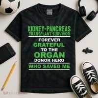 Kidney Pancreas Transplant Survivor Forever Grateful Kids Tie-Dye T-Shirt thumb 2