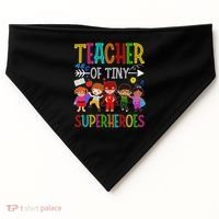 Kindergarten Prek Teacher Of Tiny Superheroes Back To School USA-Made Doggie Bandana thumb 0