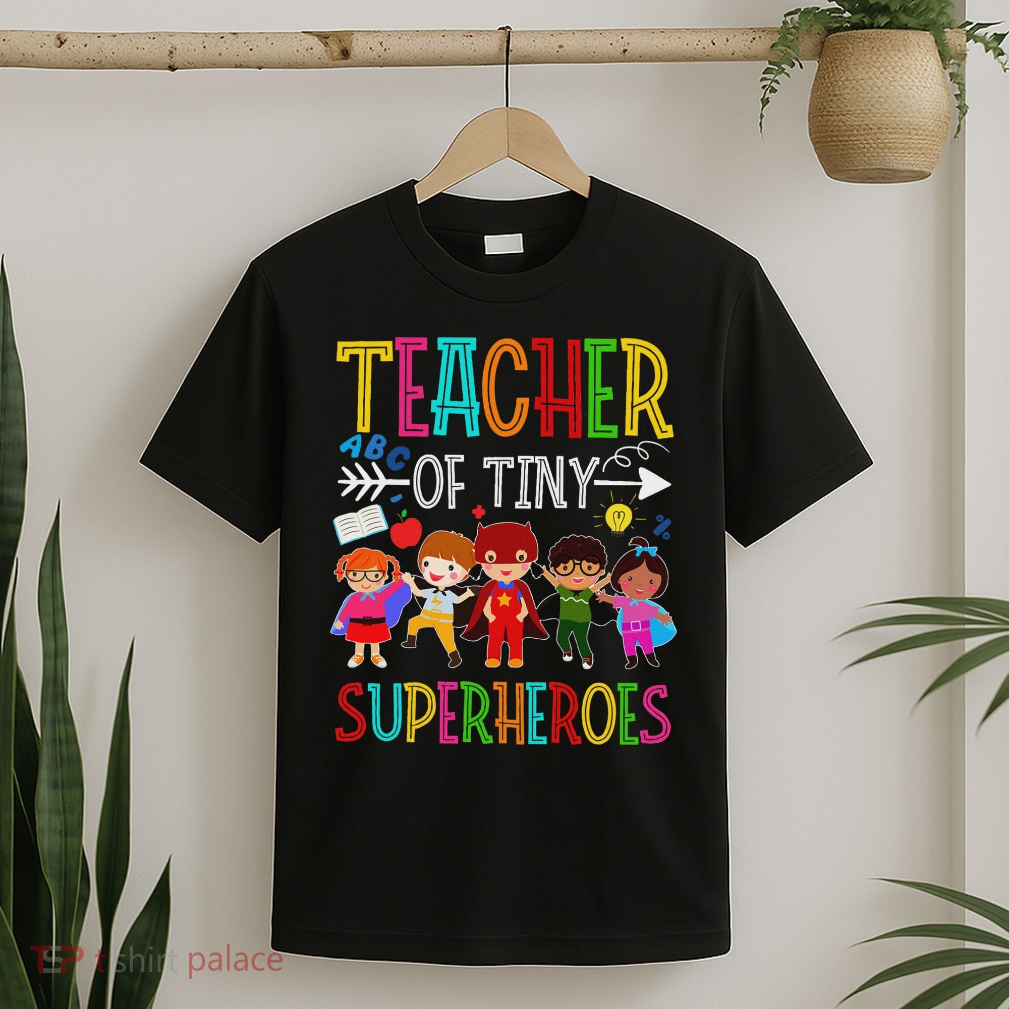 Kindergarten Prek Teacher Of Tiny Superheroes Back To School T-Shirt