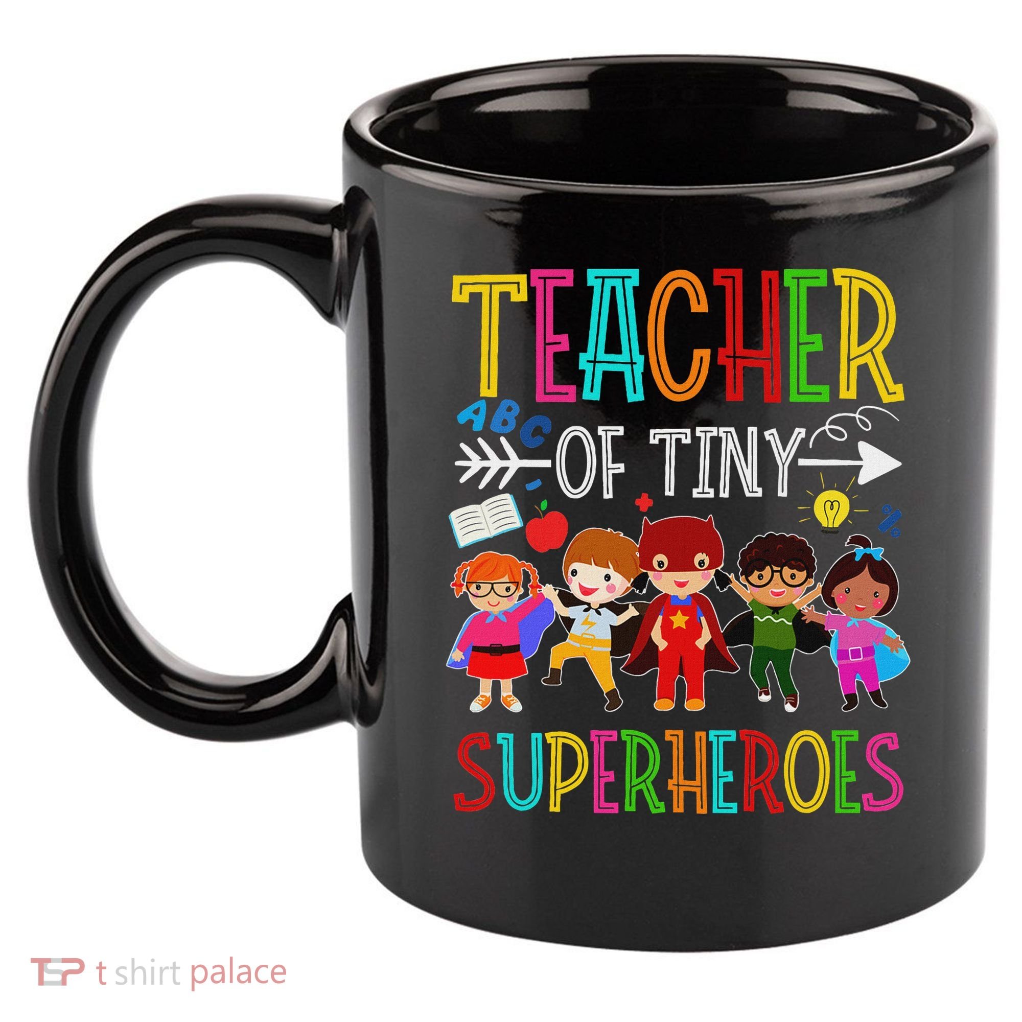 Kindergarten Prek Teacher Of Tiny Superheroes Back To School 11oz C Handle Ceramic Mug