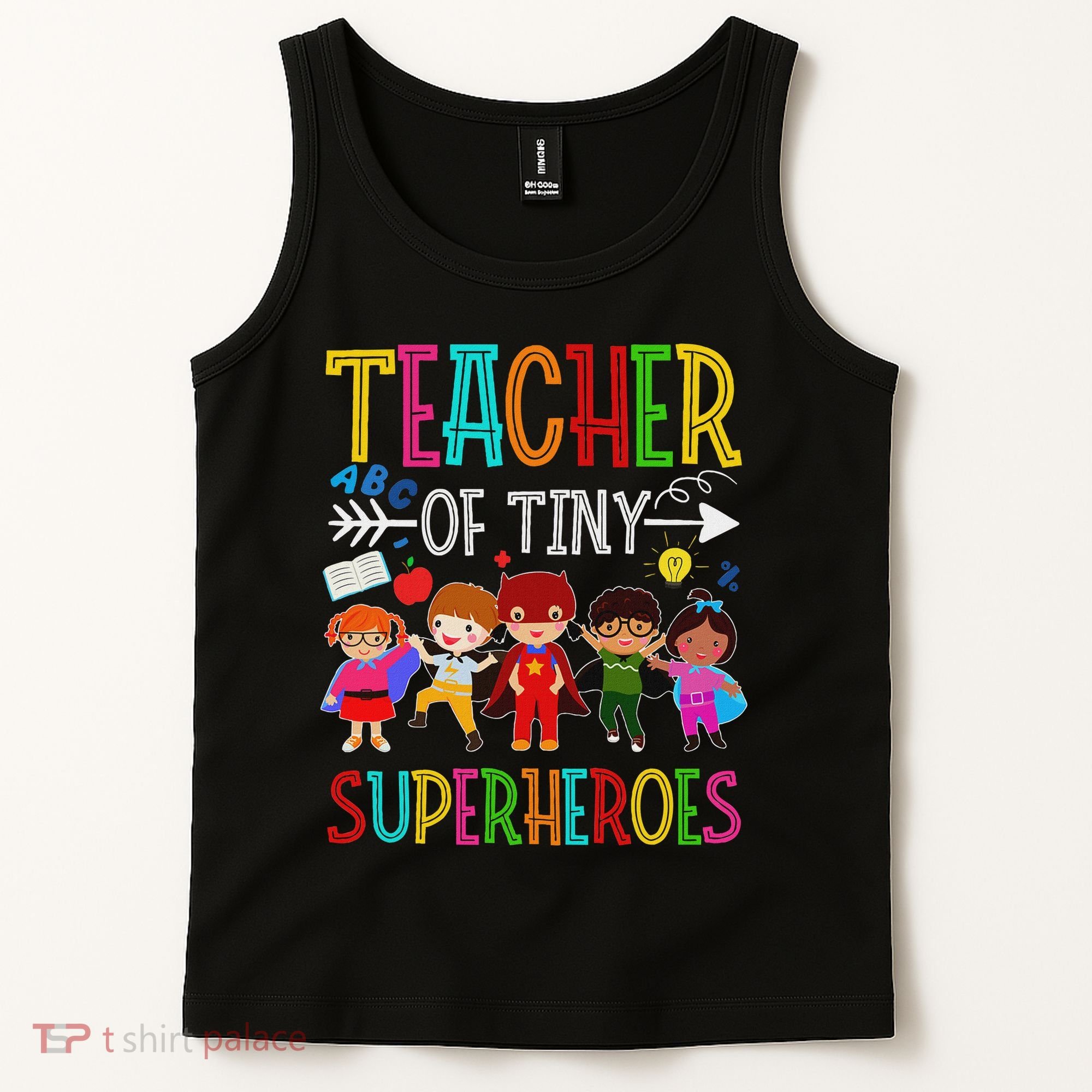 Kindergarten Prek Teacher Of Tiny Superheroes Back To School Tank Top