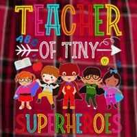 Kindergarten Prek Teacher Of Tiny Superheroes Back To School Men's Flannel Plaid Pajama Pants thumb 2
