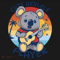 Koala Playing Ukulele Doggie Tank thumb 4