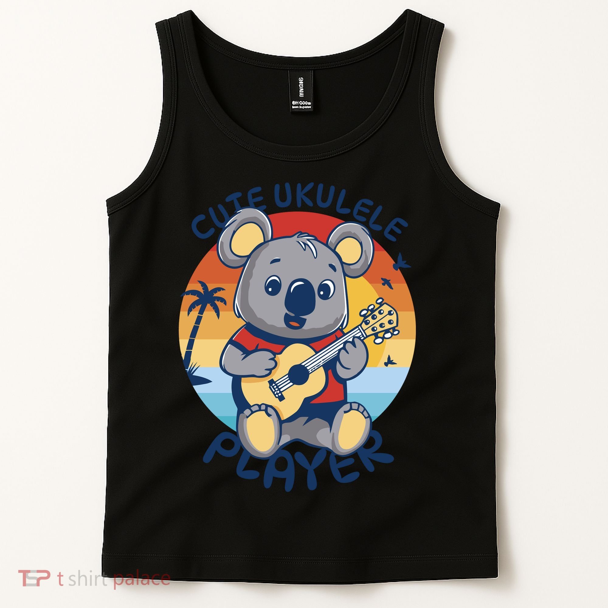 Koala Playing Ukulele Tank Top