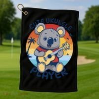 Koala Playing Ukulele Golf Towel thumb 1