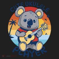 Koala Playing Ukulele Golf Towel thumb 3