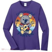Koala Playing Ukulele Women's Long Sleeve Shirt thumb 0