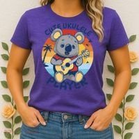 Koala Playing Ukulele Women's T-Shirt thumb 2