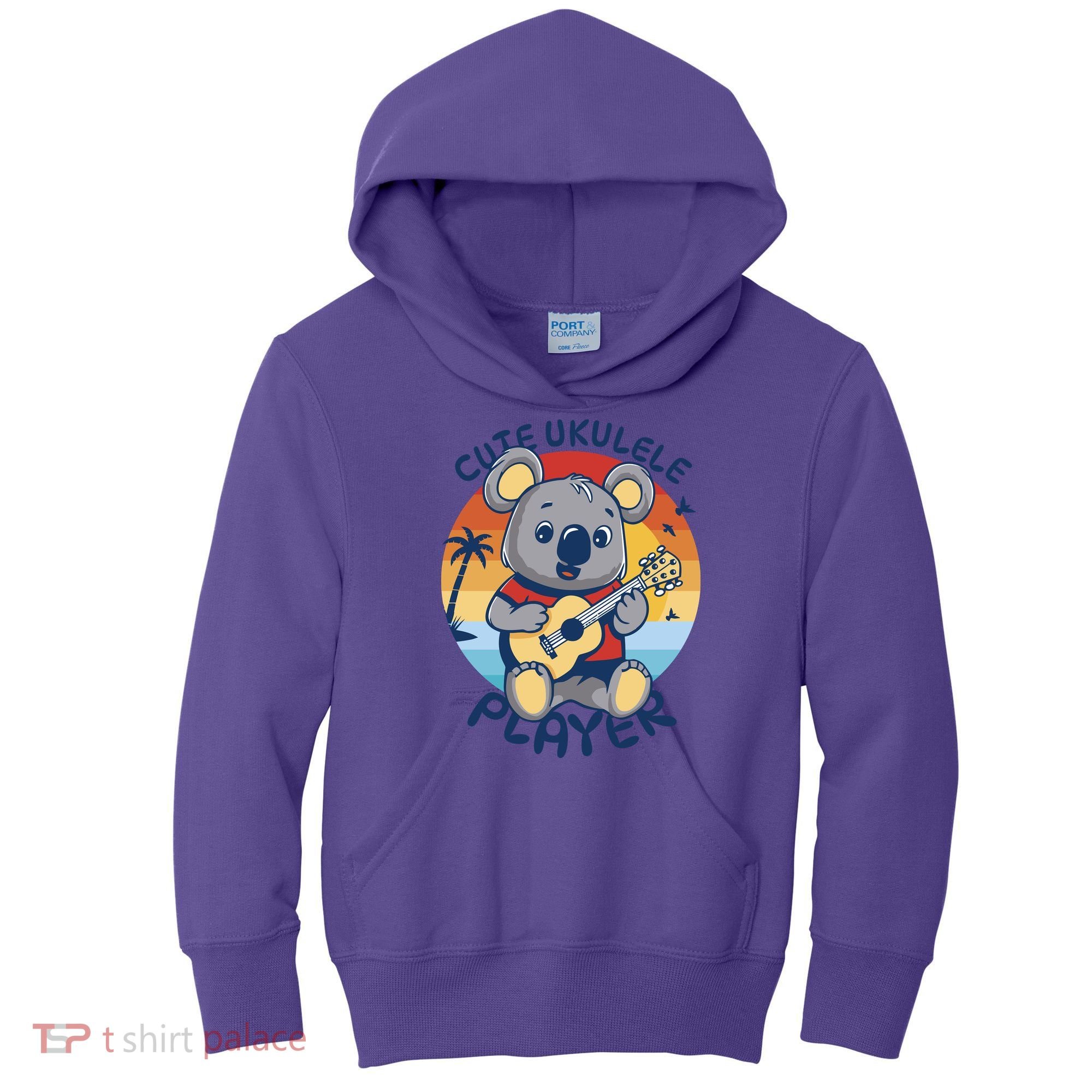 Koala Playing Ukulele Kids Hoodie
