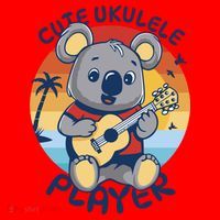 Koala Playing Ukulele Santa Hat thumb 1