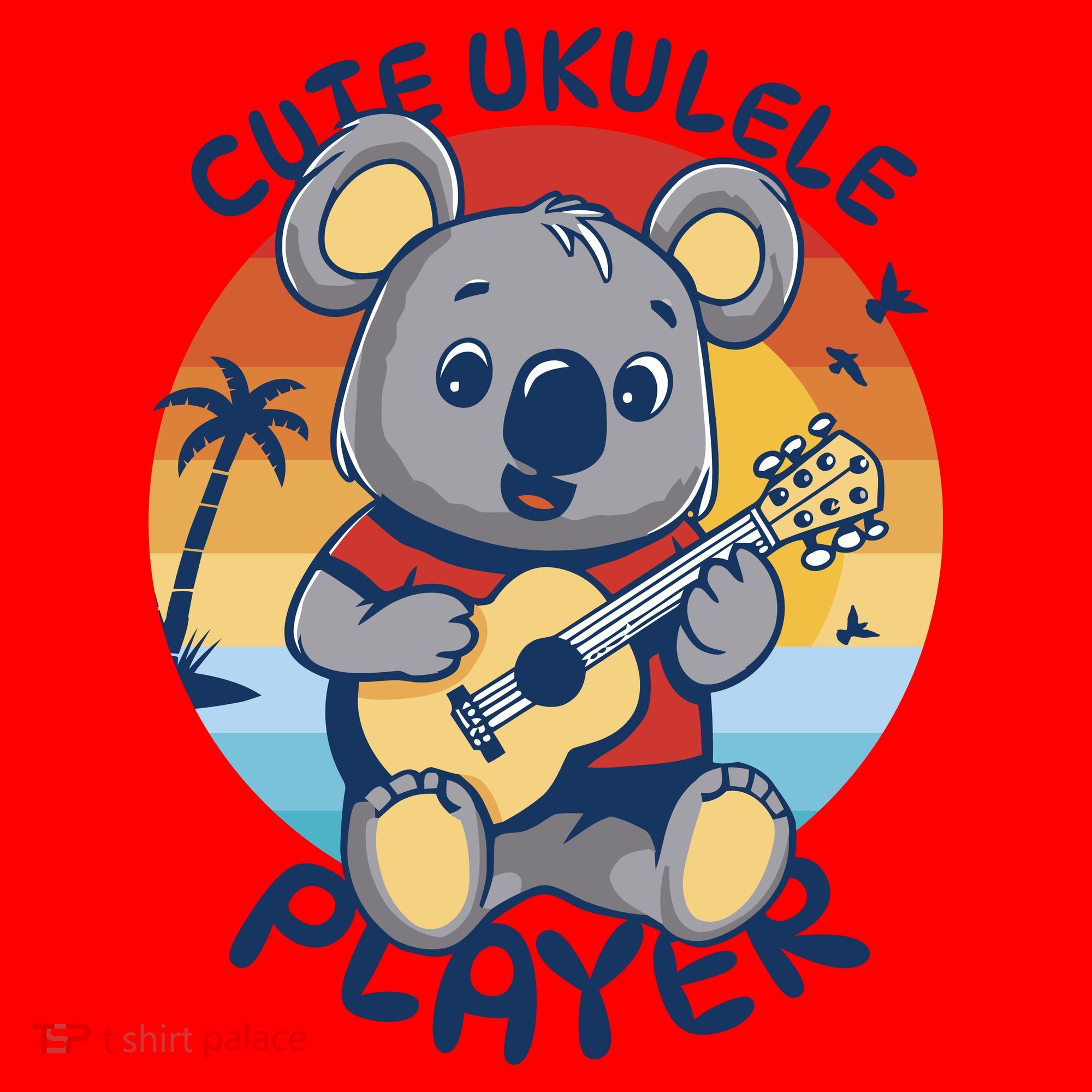 Koala Playing Ukulele Santa Hat