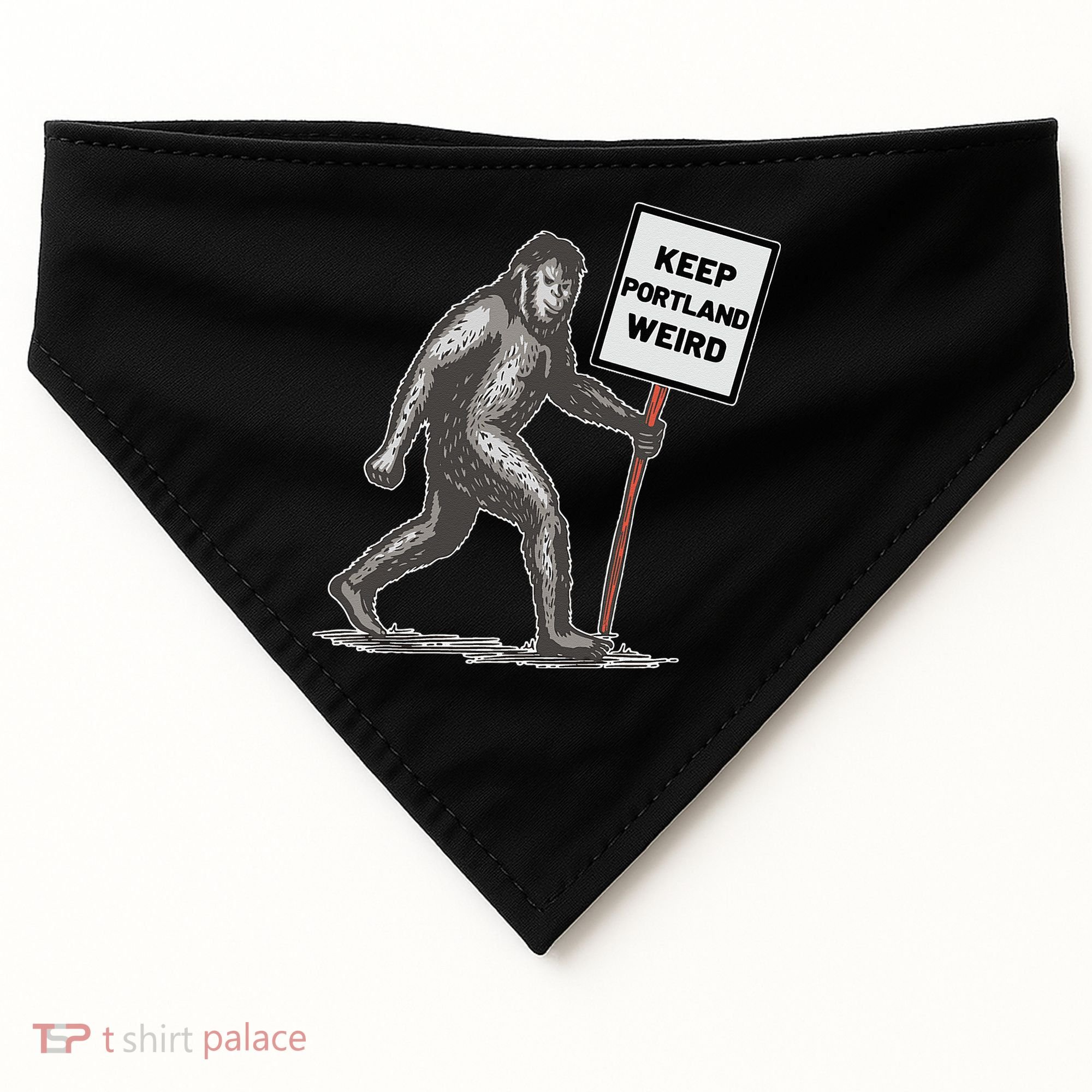 Keep Portland Weird Bigfoot USA-Made Doggie Bandana