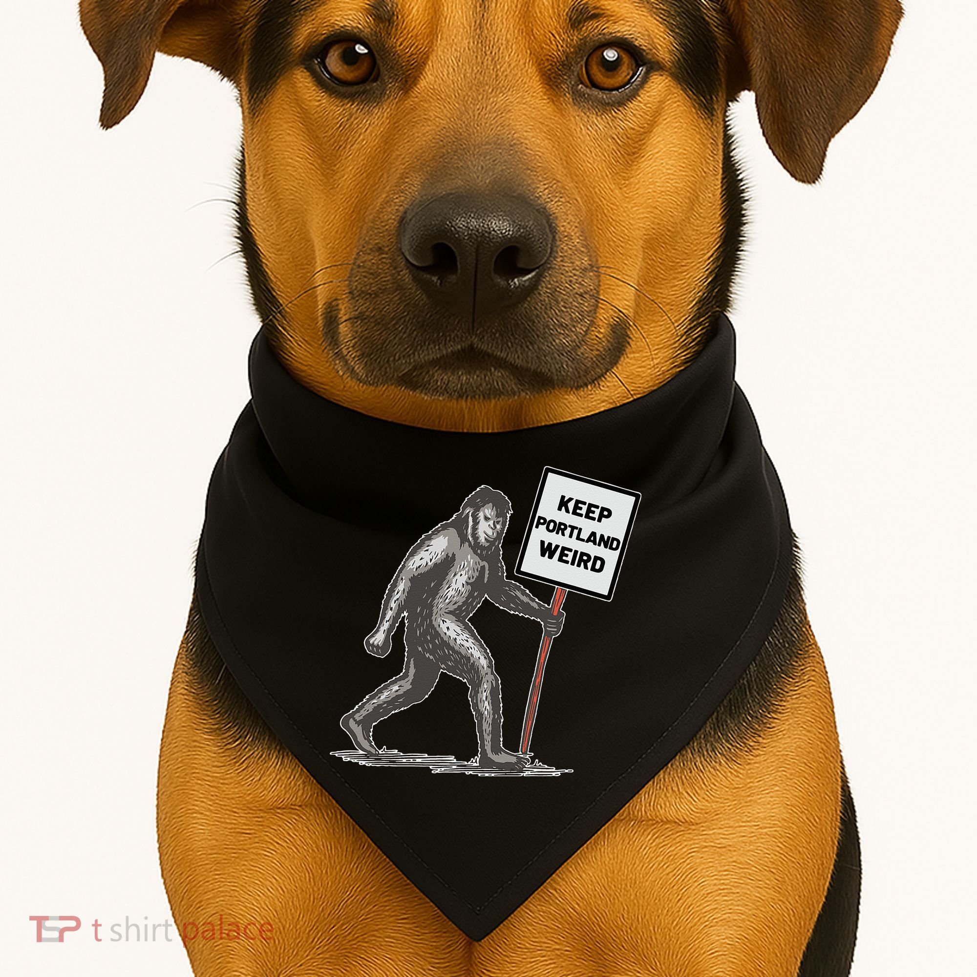 Keep Portland Weird Bigfoot USA-Made Doggie Bandana