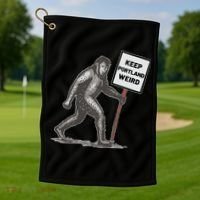 Keep Portland Weird Bigfoot Golf Towel thumb 1