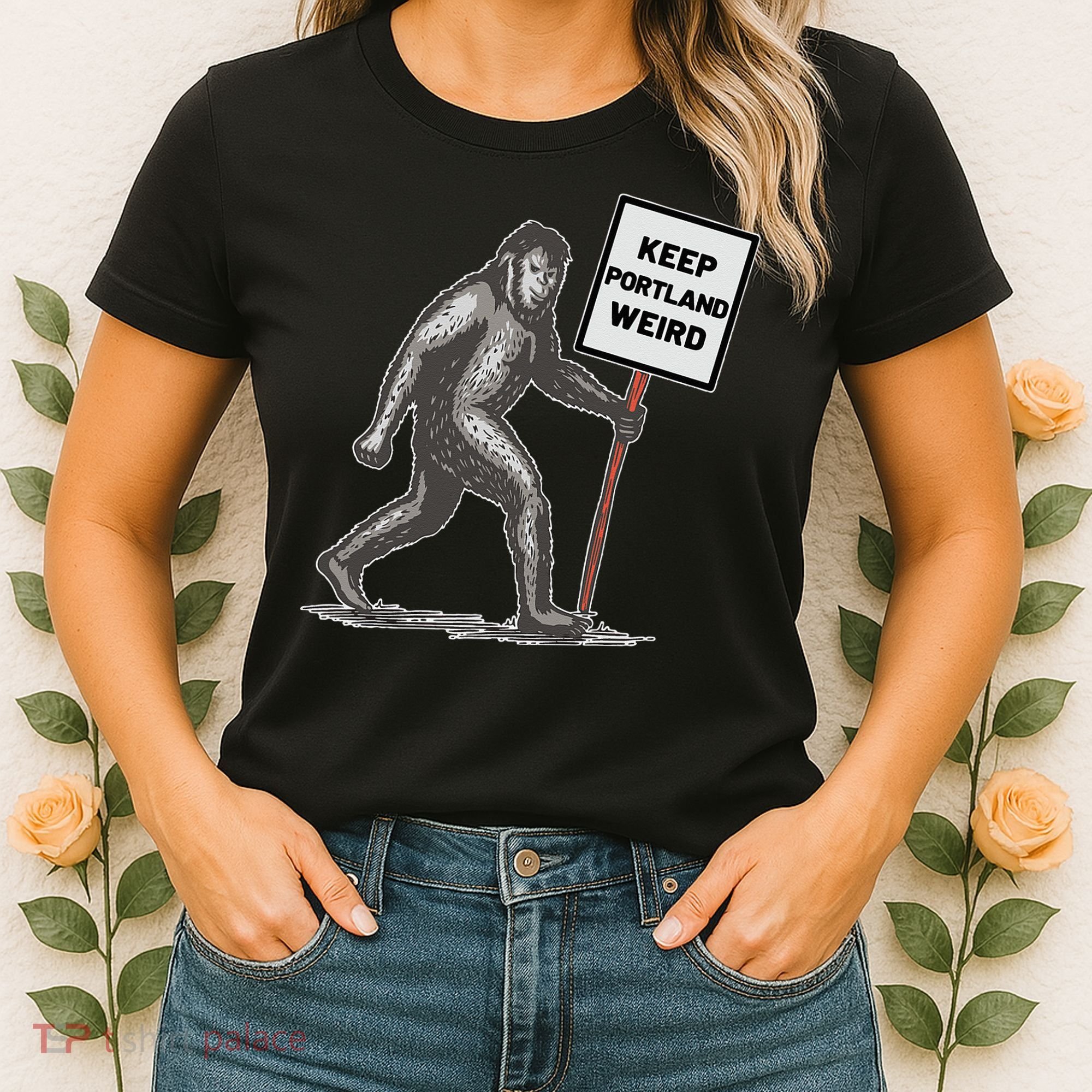 Keep Portland Weird Bigfoot Women's T-Shirt