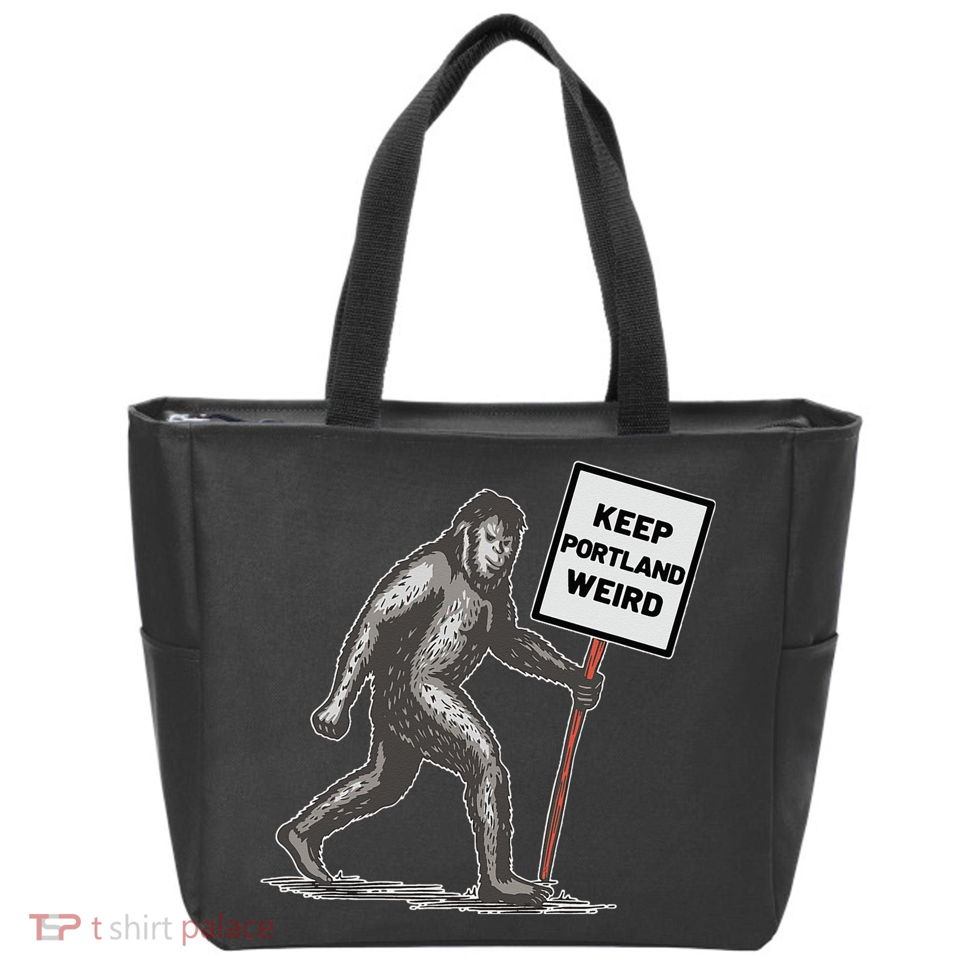 Keep Portland Weird Bigfoot Tote Bag