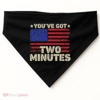 Kash Patel YouVe Got Two Minutes Interview Quote Humor USA-Made Doggie Bandana thumb 0