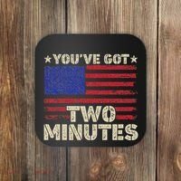 Kash Patel YouVe Got Two Minutes Interview Quote Humor Coaster thumb 0