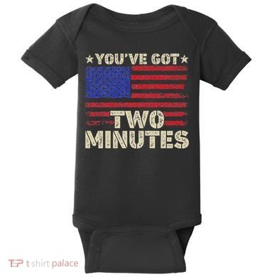 Kash Patel YouVe Got Two Minutes Interview Quote Humor Baby Bodysuit