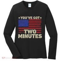 Kash Patel YouVe Got Two Minutes Interview Quote Humor Women's Long Sleeve Shirt thumb 0