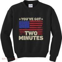 Kash Patel YouVe Got Two Minutes Interview Quote Humor Kids Sweatshirt thumb 0