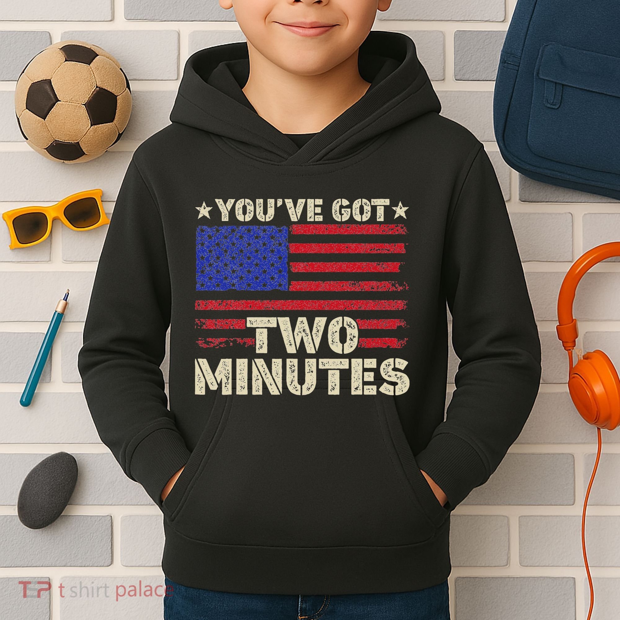 Kash Patel YouVe Got Two Minutes Interview Quote Humor Kids Hoodie