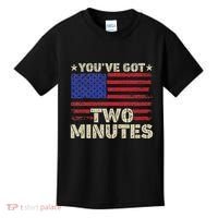 Kash Patel YouVe Got Two Minutes Interview Quote Humor Kids T-Shirt thumb 0