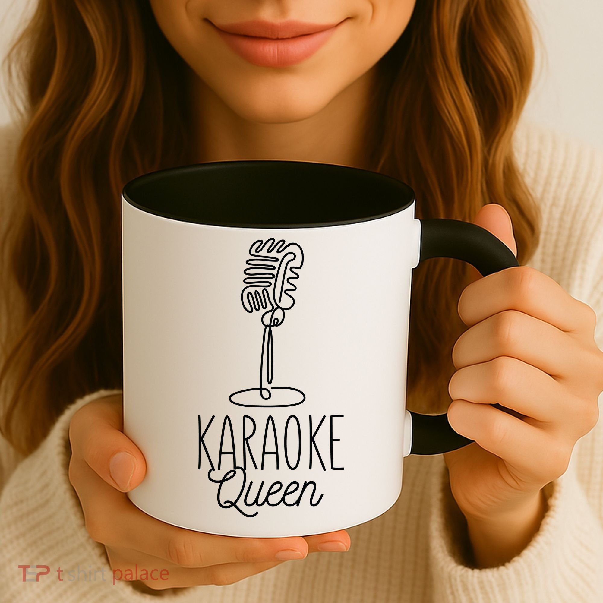 Karaoke Queen Microphone Musical Coffee Mug