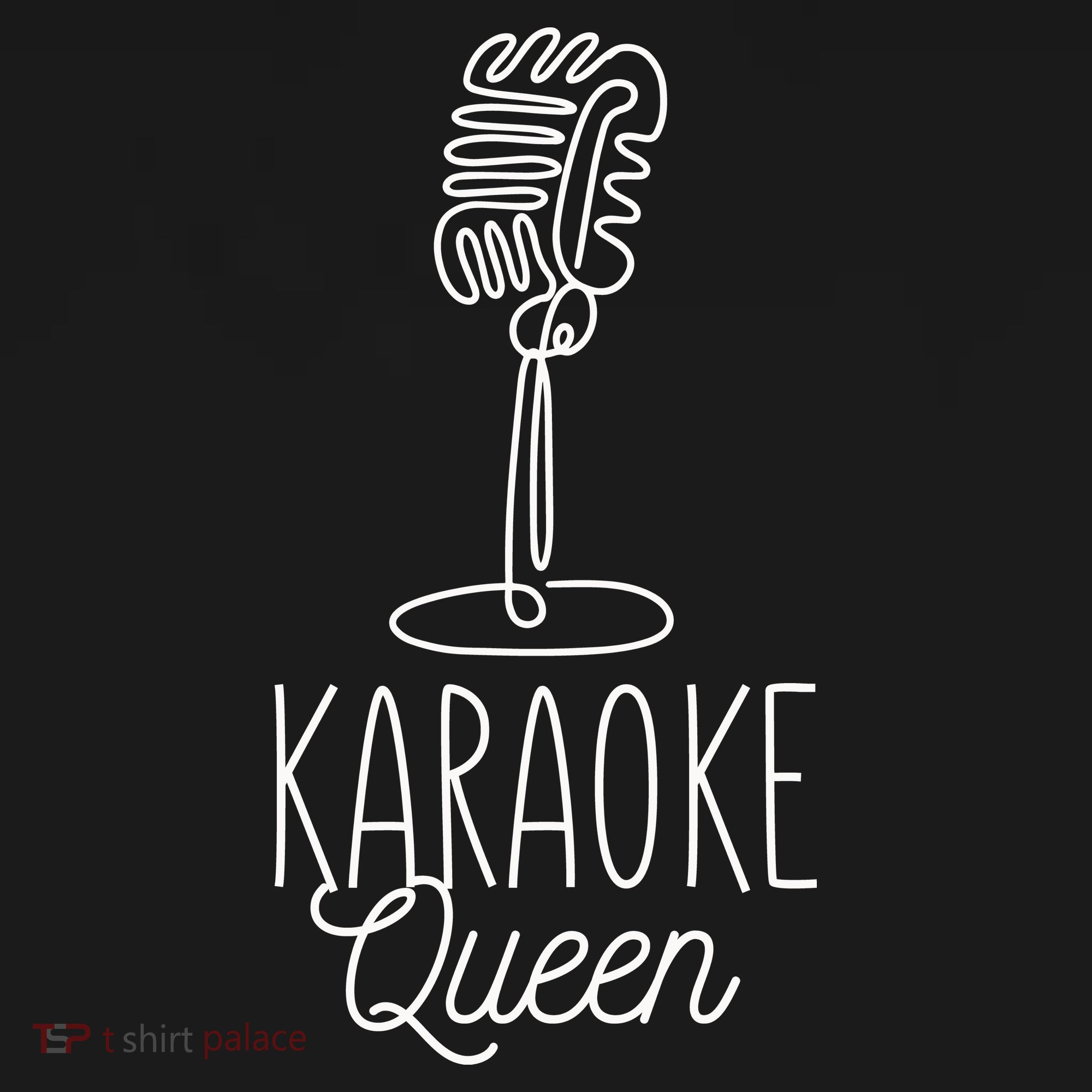 Karaoke Queen Microphone Musical Polo