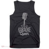 Karaoke Queen Microphone Musical Tank Top thumb 0