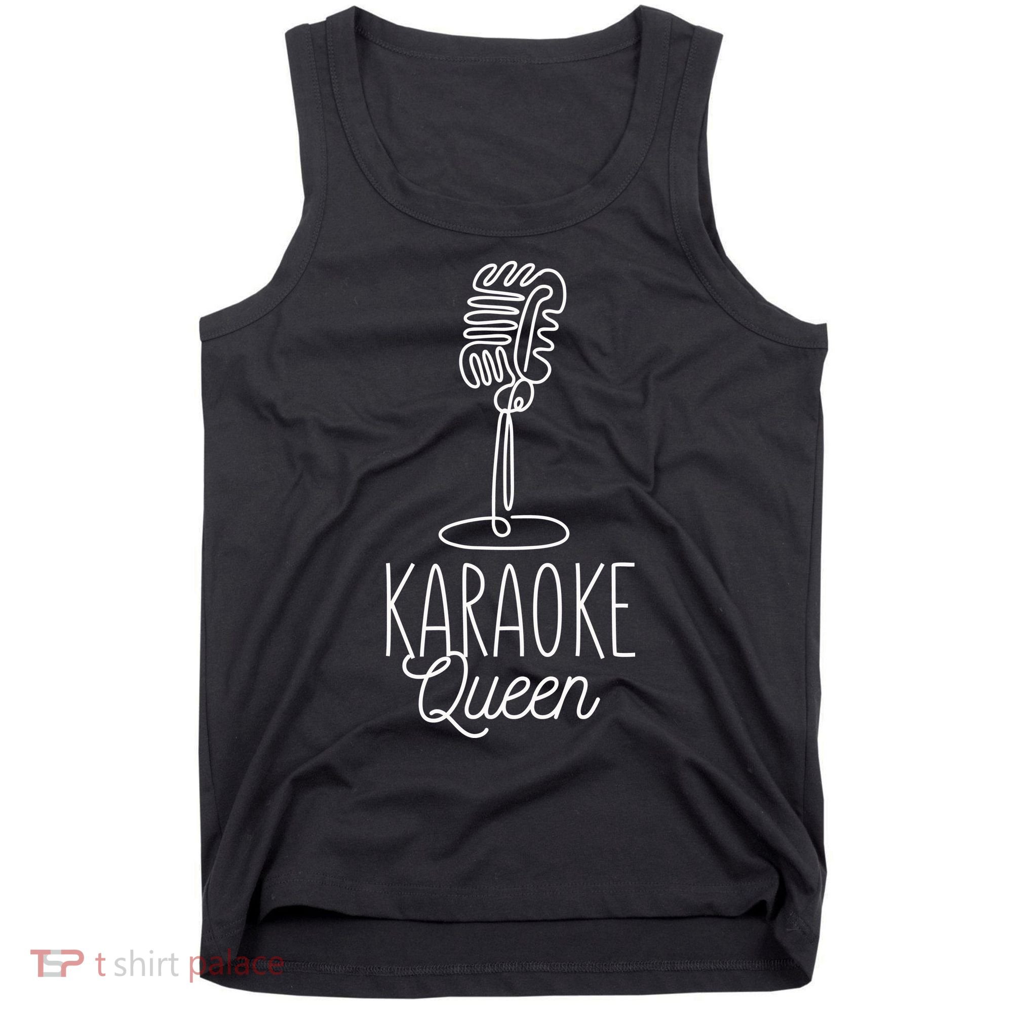 Karaoke Queen Microphone Musical Tank Top