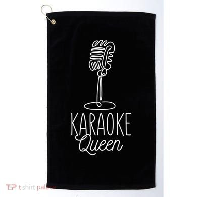Karaoke Queen Microphone Musical Golf Towel