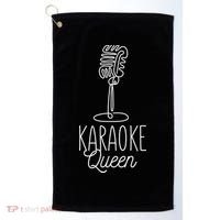 Karaoke Queen Microphone Musical Golf Towel thumb 0